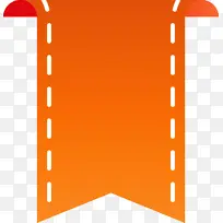 书签丝带 橙色 线条-空若网 书签丝带 橙色 线条-空若网