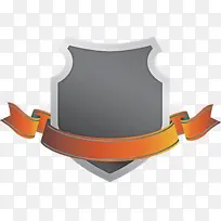 徽章丝带 盾 橙色-空若网 徽章丝带 盾 橙色-空若网