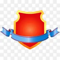 徽章丝带 盾 橙色-空若网 徽章丝带 盾 橙色-空若网