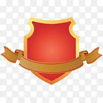 徽章丝带 橙色 盾-空若网 徽章丝带 橙色 盾-空若网