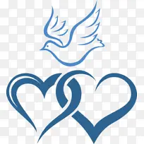 心形 电蓝 线条艺术-空若网 心形 电蓝 线条艺术-空若网