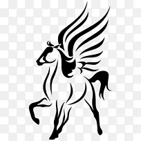 头部 翅膀 线条艺术-空若网 头部 翅膀 线条艺术-空若网