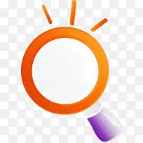 放大镜 橙色 圆形-空若网 放大镜 橙色 圆形-空若网