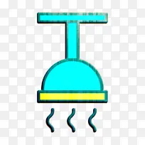 淋浴图标 清洁图标 绿松石色-空若网 淋浴图标 清洁图标 绿松石色-空若网