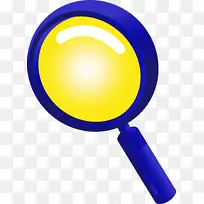 放大镜 黄色 电蓝色-空若网 放大镜 黄色 电蓝色-空若网