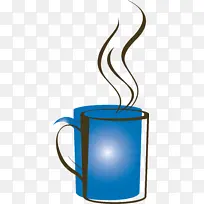 咖啡 蓝色 杯子-空若网 咖啡 蓝色 杯子-空若网
