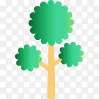 抽象树 卡通树 水彩-空若网 抽象树 卡通树 水彩-空若网