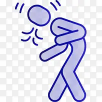 咳嗽 蓝色 线条-空若网 咳嗽 蓝色 线条-空若网