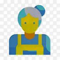 劳工图标 女佣图标 蓝色-空若网 劳工图标 女佣图标 蓝色-空若网
