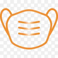 医用口罩 冠状病毒病 橙色-空若网 医用口罩 冠状病毒病 橙色-空若网