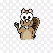 海狸卡通-白色海狸-空若网 海狸卡通-白色海狸-空若网