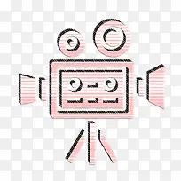 摄影图标 电影摄像机图标 粉色-空若网 摄影图标 电影摄像机图标 粉色-空若网