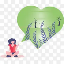 心 女孩 卡通-空若网 心 女孩 卡通-空若网