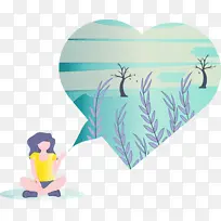 心 女孩 卡通-空若网 心 女孩 卡通-空若网