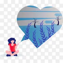 心 女孩 卡通-空若网 心 女孩 卡通-空若网