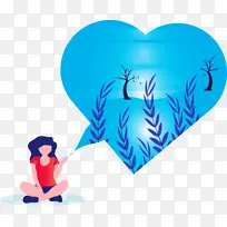 心 女孩 卡通-空若网 心 女孩 卡通-空若网