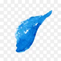 水彩叶 蓝色 钴蓝色-空若网 水彩叶 蓝色 钴蓝色-空若网