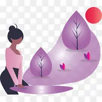 紫色 树 头饰-空若网 紫色 树 头饰-空若网