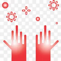 洗手 红色 手指-空若网 洗手 红色 手指-空若网