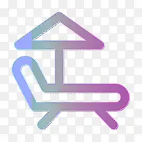 日光浴床图标 夏季派对图标 标志-空若网 日光浴床图标 夏季派对图标 标志-空若网