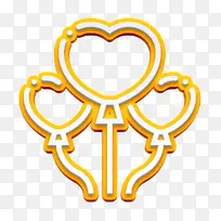 爱情图标 气球图标 黄色-空若网 爱情图标 气球图标 黄色-空若网