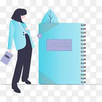 笔记本 女孩 水彩-空若网 笔记本 女孩 水彩-空若网