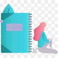 笔记本 女孩 水彩画-空若网 笔记本 女孩 水彩画-空若网