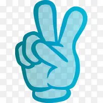 手势 绿松石色 浅绿色-空若网 手势 绿松石色 浅绿色-空若网