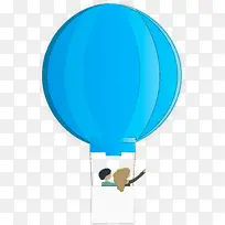 热气球 漂浮 绿松石色-空若网 热气球 漂浮 绿松石色-空若网