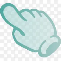 手势 绿松石色 浅绿色-空若网 手势 绿松石色 浅绿色-空若网