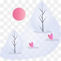 叶子 粉色 树-空若网 叶子 粉色 树-空若网