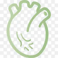 心脏器官 绿色 标志-空若网 心脏器官 绿色 标志-空若网