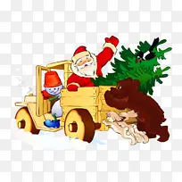 圣诞老人 卡通 汽车-空若网 圣诞老人 卡通 汽车-空若网
