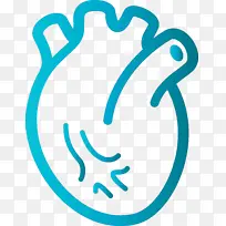 心脏器官 水绿色 绿松石色-空若网 心脏器官 水绿色 绿松石色-空若网