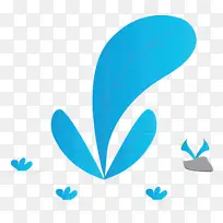 叶子 蓝色 浅绿色-空若网 叶子 蓝色 浅绿色-空若网