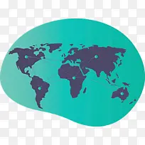 连接的世界 绿色 蓝绿色-空若网 连接的世界 绿色 蓝绿色-空若网