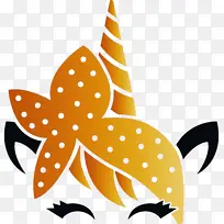 独角兽 可爱的独角兽 橙色-空若网 独角兽 可爱的独角兽 橙色-空若网