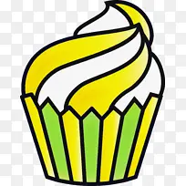 可爱的纸杯蛋糕 卡通纸杯蛋糕 黄色-空若网 可爱的纸杯蛋糕 卡通纸杯蛋糕 黄色-空若网