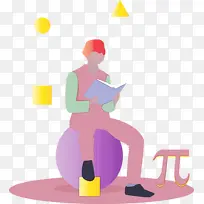 数学 男人 水彩画-空若网 数学 男人 水彩画-空若网