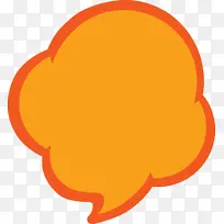 思想泡泡 演讲气球 橙色-空若网 思想泡泡 演讲气球 橙色-空若网