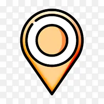 位置图标 橙色 线条-空若网 位置图标 橙色 线条-空若网