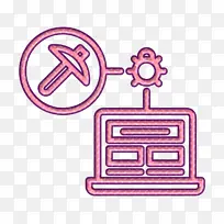 矿工图标 数据保护图标 线条-空若网 矿工图标 数据保护图标 线条-空若网