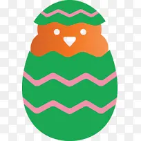 鸡蛋里的小鸡复活节快乐绿色卡通-空若网 鸡蛋里的小鸡复活节快乐绿色卡通-空若网