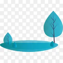 森林树木 绿松石 水-空若网 森林树木 绿松石 水-空若网