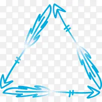 波西米亚箭头三角框 蓝色 线条-空若网 波西米亚箭头三角框 蓝色 线条-空若网