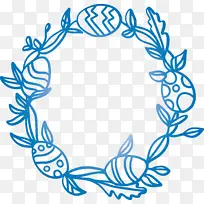 复活节框架 复活节彩蛋框架 蓝色-空若网 复活节框架 复活节彩蛋框架 蓝色-空若网