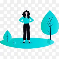 时尚女孩 绿松石色 浅绿色-空若网 时尚女孩 绿松石色 浅绿色-空若网