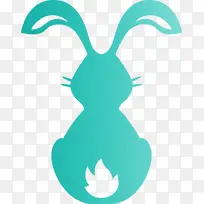 可爱的兔子 复活节 绿松石色-空若网 可爱的兔子 复活节 绿松石色-空若网