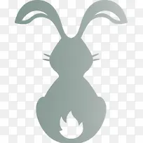 可爱的兔子复活节象征-空若网 可爱的兔子复活节象征-空若网