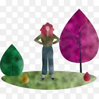 时尚女孩 洋红 叶子-空若网 时尚女孩 洋红 叶子-空若网